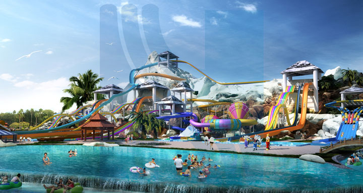 ?；◢u水上樂園雪山滑道區(qū)效果圖